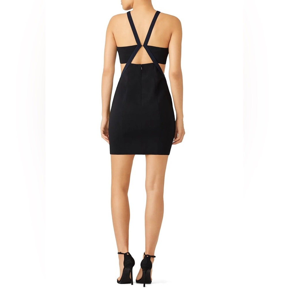 NWT JAYGODFREY Walker Side Cutout Square Neck Sheath Mini Backless Dress 10 - Picture 3 of 16